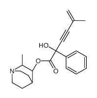(7-methyl-1-azabicyclo[2.2.2]oct-8-yl) 2-hydroxy-5-methyl-2-phenyl-hex-5-en-3-ynoate结构式