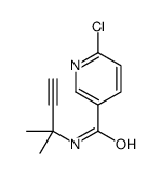 6-chloro-N-(2-methylbut-3-yn-2-yl)pyridine-3-carboxamide结构式