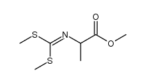 N-[bis(methylthio)methylene] alanine methyl ester Structure