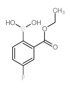 2-(乙氧基羰基)-4-氟苯硼酸结构式