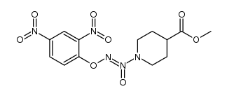 O2-(2,4-dinitrophenyl) 1-[(4-methoxycarbonyl)piperidin-1-yl]diazen-1-ium-1,2-diolate结构式