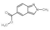 2-甲基-2H-吲唑-5-羧酸甲酯结构式