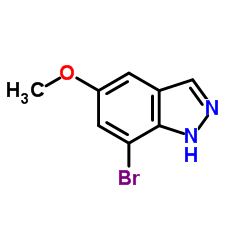 7-溴-5-甲氧基-1H-吲唑结构式