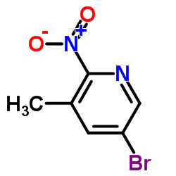 2-硝基-3-甲基-5-溴吡啶结构式