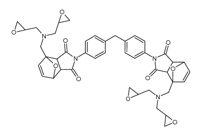 2,2'-(methylenebis(4,1-phenylene))bis(4-((bis(oxiran-2-ylmethyl)amino)methyl)-3a,4,7,7a-tetrahydro-1H-4,7-epoxyisoindole-1,3(2H)-dione) Structure