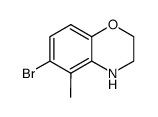 6-溴-5-甲基-3,4-二氢-2H-1,4-苯并恶嗪结构式