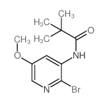 N-(2-溴-5-甲氧基吡啶-3-基)新戊酰胺结构式
