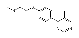 N,N-dimethyl-2-[4-(5-methylpyrimidin-4-yl)phenyl]sulfanylethanamine结构式