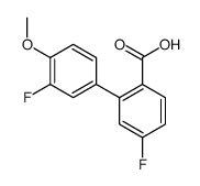 4-fluoro-2-(3-fluoro-4-methoxyphenyl)benzoic acid Structure