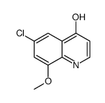 6-氯-8-甲氧基喹啉-4(1H)-酮结构式