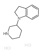 1-(3-Piperidinyl)indoline dihydrochloride Structure