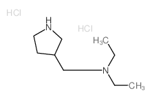 N-Ethyl-N-(3-pyrrolidinylmethyl)-1-ethanamine dihydrochloride结构式