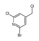 2-bromo-6-chloro-4-(chloromethyl)pyridine Structure