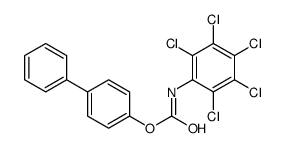 (4-phenylphenyl) N-(2,3,4,5,6-pentachlorophenyl)carbamate Structure