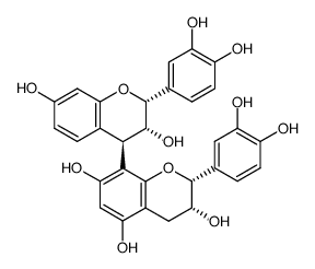 (2R,3R,4R)-3,3',4',7-tetrahydroxyflavan-(4β->8)-epicatechin结构式