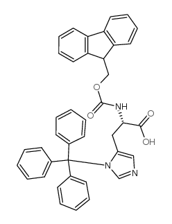 N-FMOC-3-三苯甲基-L-组氨酸结构式
