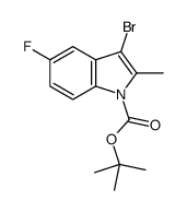 3-溴-5-氟-2-甲基-1H-吲哚-1-羧酸 1,1-二甲基乙酯结构式