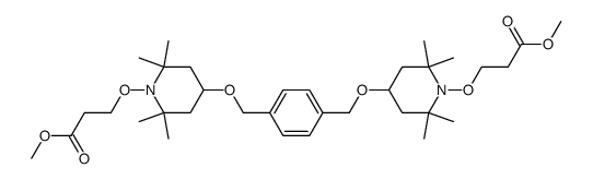 alpha,alpha'-bis[1-(2-methoxycarbonylethoxy)-2,2,6,6-tetramethylpiperidin-4-yloxy]-p-xylene结构式