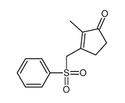 3-(benzenesulfonylmethyl)-2-methylcyclopent-2-en-1-one结构式