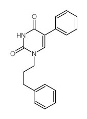 5-phenyl-1-(3-phenylpropyl)pyrimidine-2,4-dione结构式