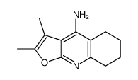 2,3-二甲基-5,6,7,8-四氢呋喃并[2,3-b]喹啉-4-胺结构式