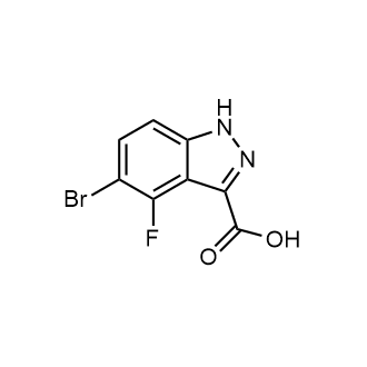 5-溴-4-氟-1H-吲唑-3-甲酸结构式