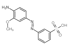 3-[(4-氨基-3-甲氧基苯基)偶氮]-苯磺酸结构式