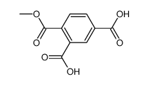 1,2,4-Benzenetricarboxylic acid dihydrogen 1-methyl ester结构式