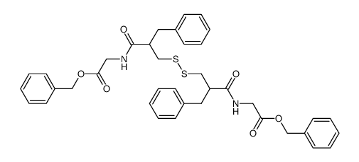 2,2'-((3,3'-二硫烷二基双(2-苄基丙酰基))双(氮杂二基))二乙酸二苄酯结构式
