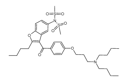 N-(2-butyl-3-(4-(3-(dibutylamino)propoxy)-benzoyl)benzofuran-5-yl)-N-(methylsulfonyl)methanesulfonamide picture