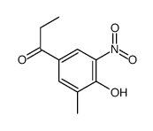 1-(4-hydroxy-3-methyl-5-nitrophenyl)propan-1-one结构式