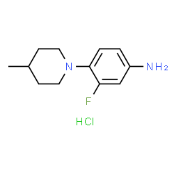 [3-氟-4-(4-甲基哌啶-1-基)苯基]胺二盐酸盐结构式