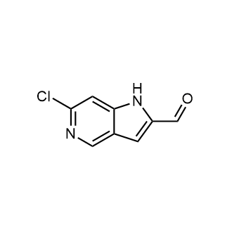 6-氯-1H-吡咯并[3,2-c]吡啶-2-甲醛结构式
