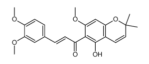 3-(3,4-dimethoxyphenyl)-1-(5-hydroxy-7-methoxy-2,2-dimethyl-2H-chromen-6-yl)propenone结构式