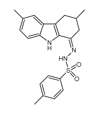 N'-(3,6-dimethyl-2,3,4,9-tetrahydro-1H-carbazol-1-ylidene)-4-methylbenzenesulfonohydrazide结构式