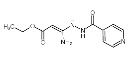 ETHYL 3-AMINO-3-(2-ISONICOTINOYLHYDRAZINO)ACRYLATE结构式