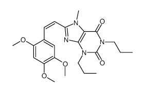 7-methyl-1,3-dipropyl-8-[(E)-2-(2,4,5-trimethoxyphenyl)ethenyl]purine-2,6-dione结构式