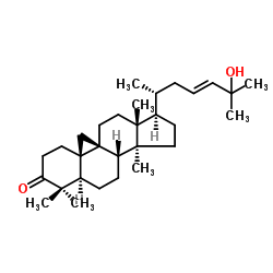 (9β,23E)-25-Hydroxy-9,19-cyclolanost-23-en-3-one Structure