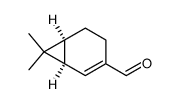 (1R,6S)-7,7-dimethylbicyclo[4.1.0]hept-2-ene-3-carboxaldehyde结构式