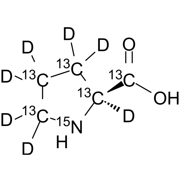 L-脯氨酸-13C5,15N,d7结构式