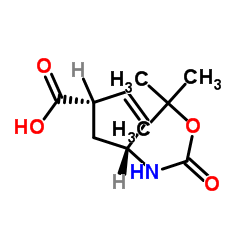 (1s,4r)-4-{[(tert-butoxy)carbonyl]amino}cyclopent-2-ene-1-carboxylic acid structure