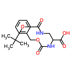 2-苄氧基羰基氨基-3-叔丁氧基羰基氨基-丙酸结构式