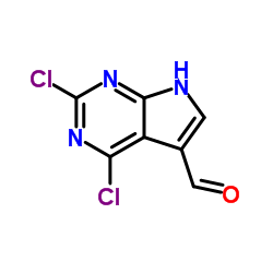 2,4-二氯-7H-吡咯并[2,3-d]嘧啶-5-甲醛结构式
