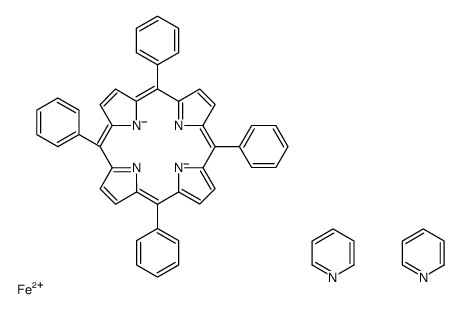 bis(pyridine)(tetraphenylporphinato)iron(II)结构式
