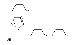 1-甲基-4-(三丁基锡基)-1H-吡唑结构式