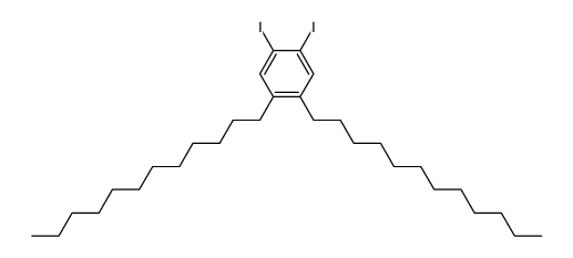 1,2-didodecyl-4,5-diiodobenzene结构式