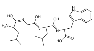 (2S)-2-[[(2S)-2-[[2-[[(2S)-2-amino-4-methylpentanoyl]amino]acetyl]amino]-4-methylpentanoyl]amino]-3-(1H-indol-3-yl)propanoic acid Structure