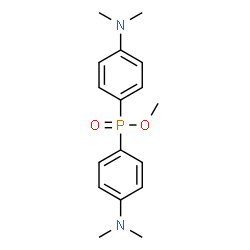 Bis[p-(dimethylamino)phenyl]phosphinic acid methyl ester结构式