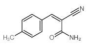 2-cyano-3-(4-methylphenyl)prop-2-enamide结构式