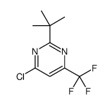 2-叔丁基-4-氯-6-(三氟甲基)嘧啶结构式